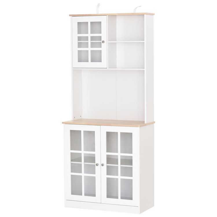HOMCOM HOMCOM Armoire de cuisine multi-rangements 3 portes vitrine verre avec étagère 2 niches grand plateau MDF blanc chêne Grosses soldes ???? HOMCOM HOMCOM Armoire De Cuisine Multi-rangements 3 Portes Vitrine Verre Avec étagère 2 Niches Grand Plateau MDF Blanc Chêne ???? -VIDAXL Shop unnamed file 435