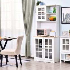 Grosses soldes ???? HOMCOM HOMCOM Armoire De Cuisine Multi-rangements 3 Portes Vitrine Verre Avec étagère 2 Niches Grand Plateau MDF Blanc Chêne ???? 3 Grosses soldes ???? HOMCOM HOMCOM Armoire De Cuisine Multi-rangements 3 Portes Vitrine Verre Avec étagère 2 Niches Grand Plateau MDF Blanc Chêne ???? -VIDAXL Shop unnamed file 436