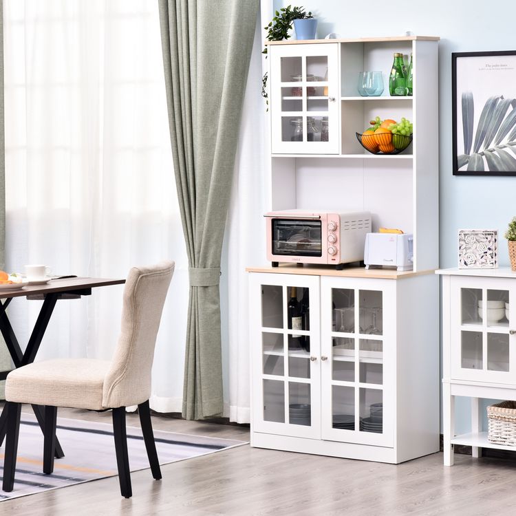 HOMCOM HOMCOM Armoire de cuisine multi-rangements 3 portes vitrine verre avec étagère 2 niches grand plateau MDF blanc chêne Grosses soldes ???? HOMCOM HOMCOM Armoire De Cuisine Multi-rangements 3 Portes Vitrine Verre Avec étagère 2 Niches Grand Plateau MDF Blanc Chêne ???? -VIDAXL Shop unnamed file 436