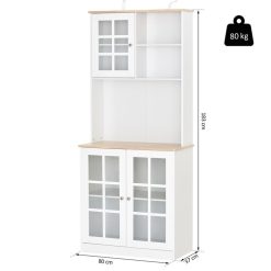 Grosses soldes ???? HOMCOM HOMCOM Armoire De Cuisine Multi-rangements 3 Portes Vitrine Verre Avec étagère 2 Niches Grand Plateau MDF Blanc Chêne ???? 4 Grosses soldes ???? HOMCOM HOMCOM Armoire De Cuisine Multi-rangements 3 Portes Vitrine Verre Avec étagère 2 Niches Grand Plateau MDF Blanc Chêne ???? -VIDAXL Shop unnamed file 437