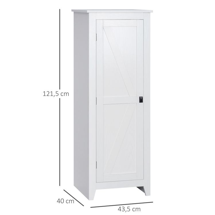 HOMCOM Armoire de cuisine style campagne chic 1 porte 3 étagères réglables - dim. 43L x 40l x 121H cm - MDF blanc Acheter ???? HOMCOM Armoire De Cuisine Style Campagne Chic 1 Porte 3 étagères Réglables - Dim. 43L X 40l X 121H Cm - MDF Blanc ???? -VIDAXL Shop unnamed file 440