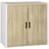 Offres 🔔 HOMCOM Buffet Meuble De Rangement Avec Placard 2 Portes Et 1 étagère Réglable MDF - Blanc Et Aspect Bois - Dim. 80I X 40P X 77H Cm 🌟 -VIDAXL Shop unnamed file 444