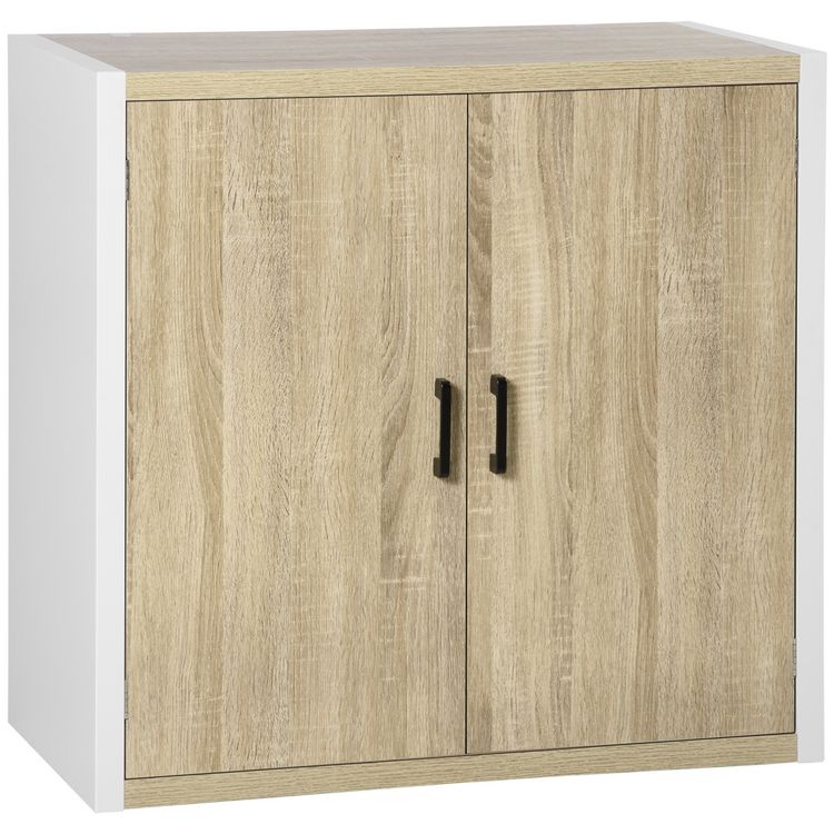 HOMCOM Buffet meuble de rangement avec placard 2 portes et 1 étagère réglable MDF - blanc et aspect bois - dim. 80I x 40P x 77H cm Offres ???? HOMCOM Buffet Meuble De Rangement Avec Placard 2 Portes Et 1 étagère Réglable MDF - Blanc Et Aspect Bois - Dim. 80I X 40P X 77H Cm ???? -VIDAXL Shop unnamed file 444