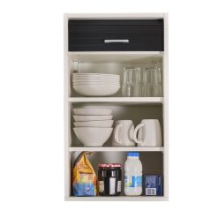Promo ???? Rangement De Cuisine à Rideau Coloris Blanc L40 Cm - COOKING ⌛