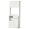 Tout neuf ???? HOMCOM HOMCOM Armoire De Cuisine Multi-rangements 4 Portes 1 Tiroirs étagère + Grand Plateau 71 X 41 X 178 Cm MDF Blanc ❤️ -VIDAXL Shop unnamed file 462