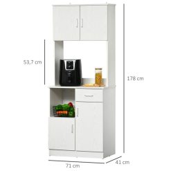 Tout neuf ???? HOMCOM HOMCOM Armoire De Cuisine Multi-rangements 4 Portes 1 Tiroirs étagère + Grand Plateau 71 X 41 X 178 Cm MDF Blanc ❤️ 4 Tout neuf ???? HOMCOM HOMCOM Armoire De Cuisine Multi-rangements 4 Portes 1 Tiroirs étagère + Grand Plateau 71 X 41 X 178 Cm MDF Blanc ❤️ -VIDAXL Shop unnamed file 464