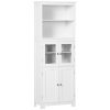 Meilleure affaire ⭐ HOMCOM HOMCOM Armoire De Cuisine Multi-rangements 4 Portes Avec étagères 2 Niches Grand Plateau MDF Blanc ???? -VIDAXL Shop unnamed file 468