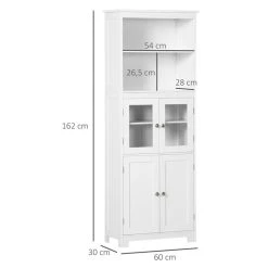 Meilleure affaire ⭐ HOMCOM HOMCOM Armoire De Cuisine Multi-rangements 4 Portes Avec étagères 2 Niches Grand Plateau MDF Blanc 🎉 -VIDAXL Shop unnamed file 470