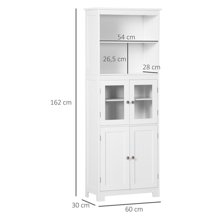 HOMCOM HOMCOM Armoire de cuisine multi-rangements 4 portes avec étagères 2 niches grand plateau MDF blanc Meilleure affaire ⭐ HOMCOM HOMCOM Armoire De Cuisine Multi-rangements 4 Portes Avec étagères 2 Niches Grand Plateau MDF Blanc ???? -VIDAXL Shop unnamed file 470