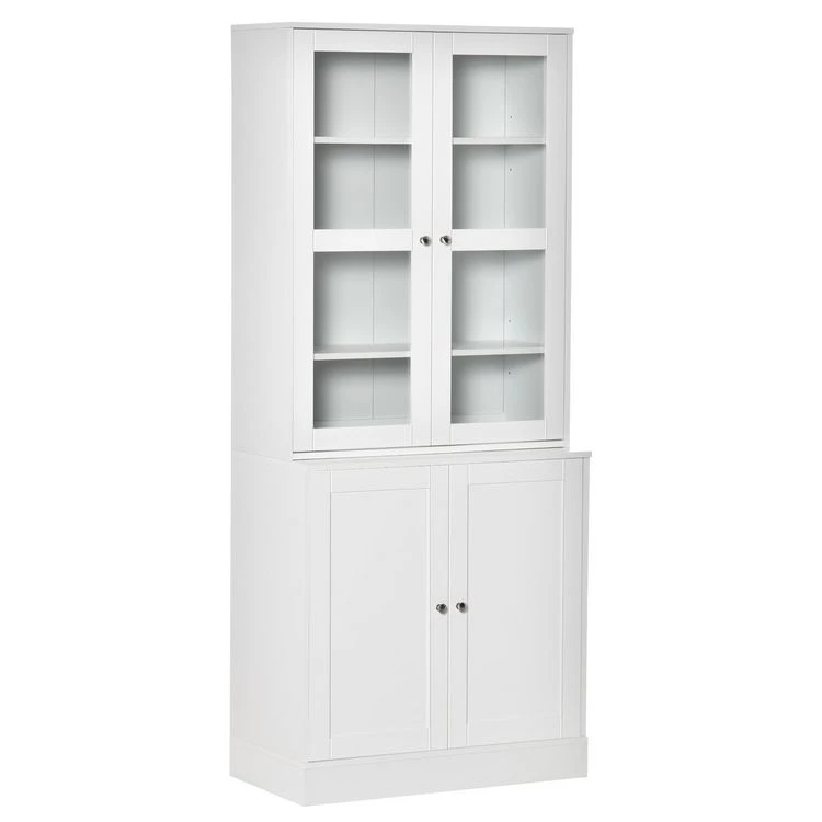 Meilleure vente 😍 HOMCOM HOMCOM Bibliothèque Vitrine Multi-rangement - 2 Portes Verre, 2 Portes Bois, 4 étagères Réglables - MDF Blanc 🔔 3 Meilleure vente 😍 HOMCOM HOMCOM Bibliothèque Vitrine Multi-rangement - 2 Portes Verre, 2 Portes Bois, 4 étagères Réglables - MDF Blanc 🔔
