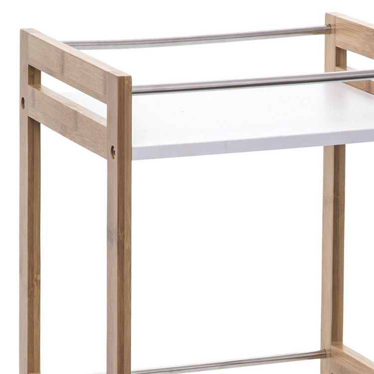 ATMOSPHERA Desserte roulettes 3 niveaux bambou blanc Nouveau ???? ATMOSPHERA Desserte Roulettes 3 Niveaux Bambou Blanc ✔️ -VIDAXL Shop unnamed file 487