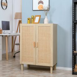 Meilleure vente ???? HOMCOM Buffet 2 Portes 2 étagères Réglables Style Bohème Chic Cannage En Rotin Panneaux Aspect Bois Clair ???? -VIDAXL Shop unnamed file 490