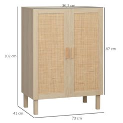 Meilleure vente ???? HOMCOM Buffet 2 Portes 2 étagères Réglables Style Bohème Chic Cannage En Rotin Panneaux Aspect Bois Clair ???? -VIDAXL Shop unnamed file 491