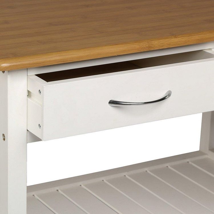 ATMOSPHERA Desserte roulettes bois blanc imitation bambou Promo ???? ATMOSPHERA Desserte Roulettes Bois Blanc Imitation Bambou ???? -VIDAXL Shop unnamed file 499