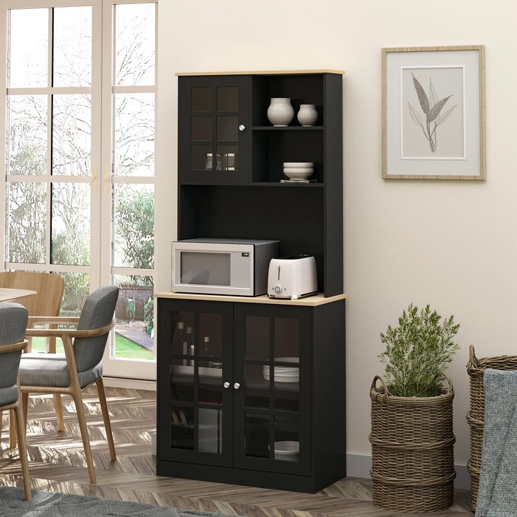 HOMCOM Armoire de cuisine multi-rangements 3 portes vitrine verre avec étagère 2 niches grand plateau MDF Meilleur prix ❤️ HOMCOM Armoire De Cuisine Multi-rangements 3 Portes Vitrine Verre Avec étagère 2 Niches Grand Plateau MDF ???? -VIDAXL Shop unnamed file 516