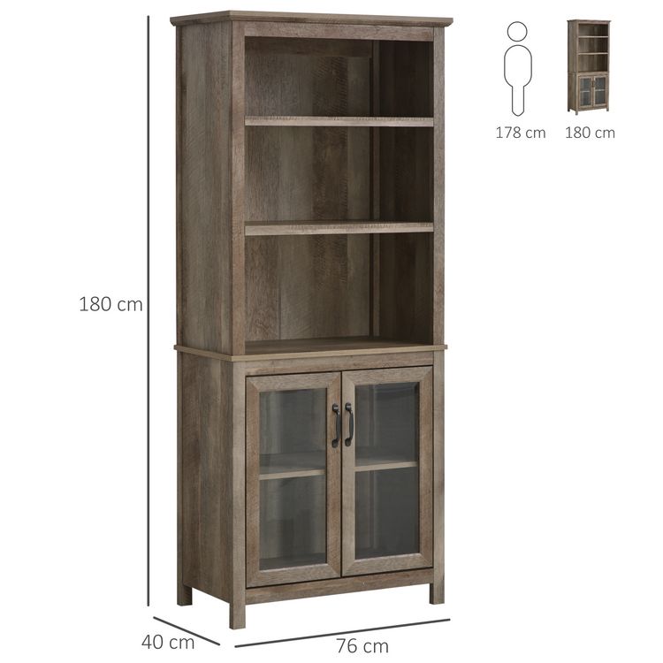 HOMCOM HOMCOM Bibliothèque armoire rustique chic multi-rangements 2 étagères plateau vitrine verre avec étagère imitation bois veinage marron dim. 76 x 40 x 180 cm De gros ???? HOMCOM HOMCOM Bibliothèque Armoire Rustique Chic Multi-rangements 2 étagères Plateau Vitrine Verre Avec étagère Imitation Bois Veinage Marron Dim. 76 X 40 X 180 Cm ✨ -VIDAXL Shop unnamed file 520