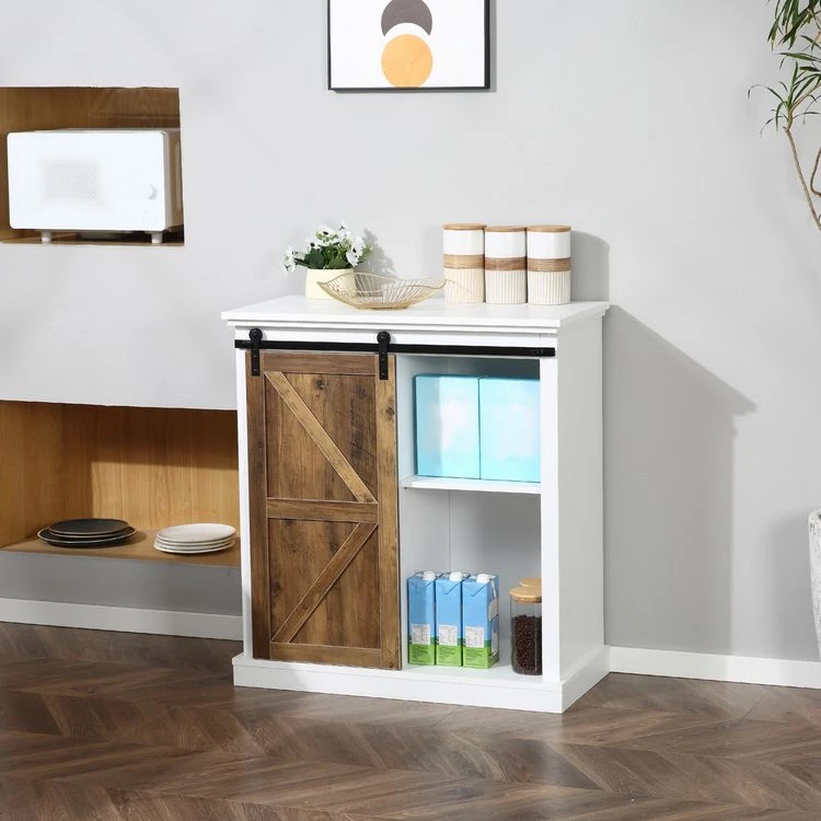 Meilleure vente 🥰 HOMCOM HOMCOM Buffet Bahut Vaisselier étagère Porte à Galandage Métal Noir MDF Aspect Bois Veinage Et Blanc 🤩 4 Meilleure vente 🥰 HOMCOM HOMCOM Buffet Bahut Vaisselier étagère Porte à Galandage Métal Noir MDF Aspect Bois Veinage Et Blanc 🤩 – Image 2