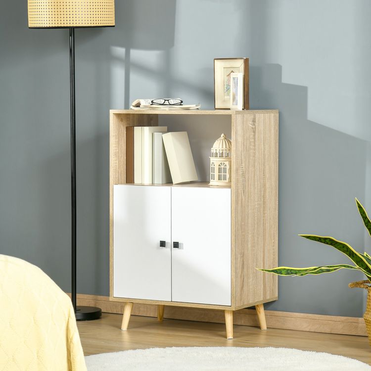 HOMCOM Buffet meuble de rangement design scandinave 2 portes étagère niche panneaux particules blanc aspect chêne clair Nouveau ❤️ HOMCOM Buffet Meuble De Rangement Design Scandinave 2 Portes étagère Niche Panneaux Particules Blanc Aspect Chêne Clair ???? -VIDAXL Shop unnamed file 543