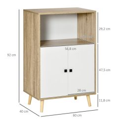 Nouveau ❤️ HOMCOM Buffet Meuble De Rangement Design Scandinave 2 Portes étagère Niche Panneaux Particules Blanc Aspect Chêne Clair ???? 4 Nouveau ❤️ HOMCOM Buffet Meuble De Rangement Design Scandinave 2 Portes étagère Niche Panneaux Particules Blanc Aspect Chêne Clair ???? -VIDAXL Shop unnamed file 544