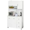 Top 10 😉 HOMCOM HOMCOM Armoire De Cuisine Multi-rangements 4 Portes 3 Tiroirs étagère + Grand Plateau 100L X 39l X 183H Cm MDF Blanc 🌟 -VIDAXL Shop unnamed file 545