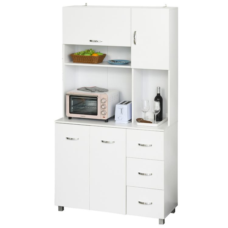HOMCOM HOMCOM Armoire de cuisine multi-rangements 4 portes 3 tiroirs étagère + grand plateau 100L x 39l x 183H cm MDF blanc Top 10 ???? HOMCOM HOMCOM Armoire De Cuisine Multi-rangements 4 Portes 3 Tiroirs étagère + Grand Plateau 100L X 39l X 183H Cm MDF Blanc ???? -VIDAXL Shop unnamed file 545