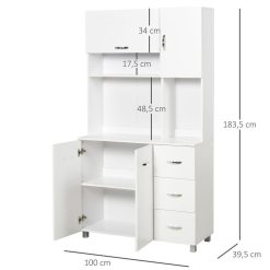 Top 10 ???? HOMCOM HOMCOM Armoire De Cuisine Multi-rangements 4 Portes 3 Tiroirs étagère + Grand Plateau 100L X 39l X 183H Cm MDF Blanc ???? 4 Top 10 ???? HOMCOM HOMCOM Armoire De Cuisine Multi-rangements 4 Portes 3 Tiroirs étagère + Grand Plateau 100L X 39l X 183H Cm MDF Blanc ???? -VIDAXL Shop unnamed file 547