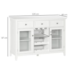 Budget ⌛ HOMCOM Buffet 2 Portes étagères Réglables 3 Tiroirs Casier 6 Bouteilles Support Verres Panneaux Particules MDF Blanc Verre ???? 4 Budget ⌛ HOMCOM Buffet 2 Portes étagères Réglables 3 Tiroirs Casier 6 Bouteilles Support Verres Panneaux Particules MDF Blanc Verre ???? -VIDAXL Shop unnamed file 564