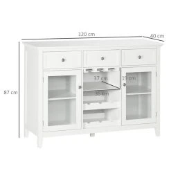Budget ⌛ HOMCOM Buffet 2 Portes étagères Réglables 3 Tiroirs Casier 6 Bouteilles Support Verres Panneaux Particules MDF Blanc Verre 🔥 7 Budget ⌛ HOMCOM Buffet 2 Portes étagères Réglables 3 Tiroirs Casier 6 Bouteilles Support Verres Panneaux Particules MDF Blanc Verre 🔥 -VIDAXL Shop unnamed file 564