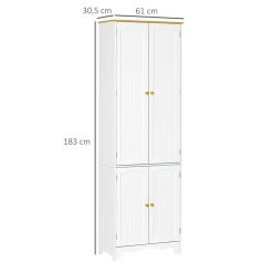 Grosses soldes ❤️ HOMCOM Armoire De Cuisine Contemporaine Multi-rangement 4 Portes 6 étagères Dim. 61L X 30,5l X 183H Cm Bois Pin MDF Blanc ???? -VIDAXL Shop unnamed file 576