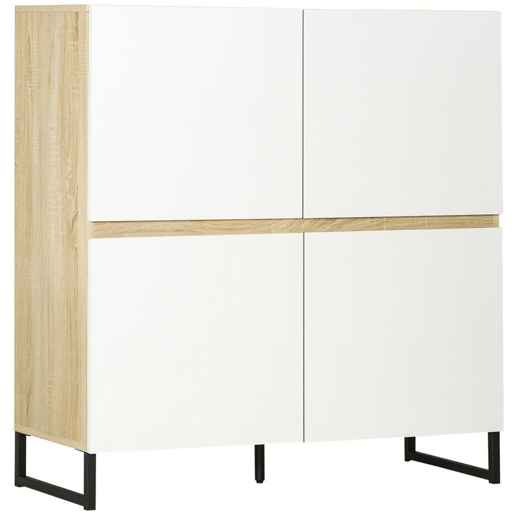 HOMCOM Buffet meuble de rangement 4 portes piétement acier 100L x 41,5l x 107H cm Offres ???? HOMCOM Buffet Meuble De Rangement 4 Portes Piétement Acier 100L X 41,5l X 107H Cm ???? -VIDAXL Shop unnamed file 583