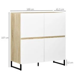 Offres 🛒 HOMCOM Buffet Meuble De Rangement 4 Portes Piétement Acier 100L X 41,5l X 107H Cm 👏 7 Offres 🛒 HOMCOM Buffet Meuble De Rangement 4 Portes Piétement Acier 100L X 41,5l X 107H Cm 👏 -VIDAXL Shop unnamed file 585