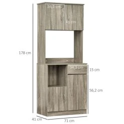 Remise ⭐ HOMCOM HOMCOM Armoire De Cuisine Multi-rangements 3 Placards 2 Niches Tiroir Panneaux Particules Classe E1 Aspect Chêne Gris ⭐ 7 Remise ⭐ HOMCOM HOMCOM Armoire De Cuisine Multi-rangements 3 Placards 2 Niches Tiroir Panneaux Particules Classe E1 Aspect Chêne Gris ⭐ -VIDAXL Shop unnamed file 588
