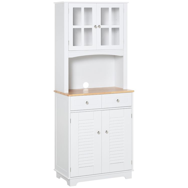 HOMCOM HOMCOM Armoire de cuisine 2 placards 2 portes persiennes et acryliques 2 tiroirs grande niche bois caoutchouc MDF blanc Bon marché ???? HOMCOM HOMCOM Armoire De Cuisine 2 Placards 2 Portes Persiennes Et Acryliques 2 Tiroirs Grande Niche Bois Caoutchouc MDF Blanc ???? -VIDAXL Shop unnamed file 589