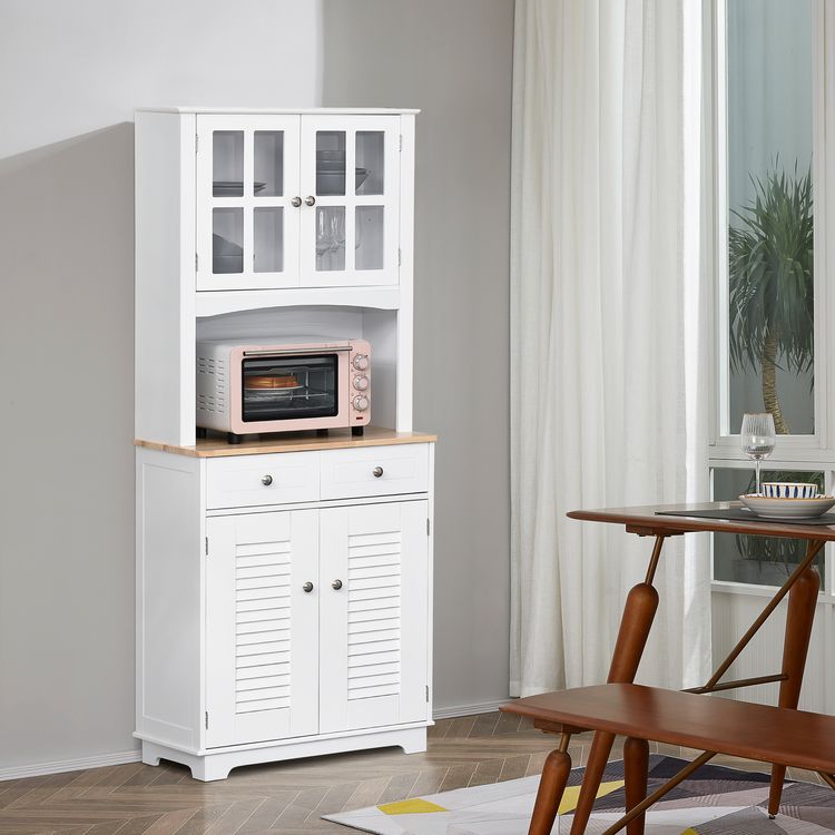 HOMCOM HOMCOM Armoire de cuisine 2 placards 2 portes persiennes et acryliques 2 tiroirs grande niche bois caoutchouc MDF blanc Bon marché ???? HOMCOM HOMCOM Armoire De Cuisine 2 Placards 2 Portes Persiennes Et Acryliques 2 Tiroirs Grande Niche Bois Caoutchouc MDF Blanc ???? -VIDAXL Shop unnamed file 590
