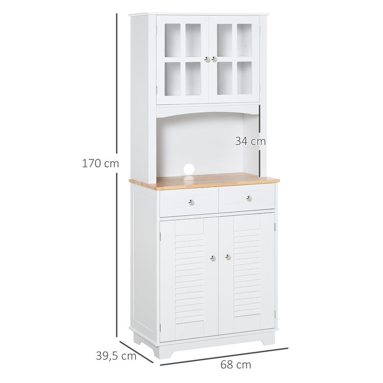 HOMCOM HOMCOM Armoire de cuisine 2 placards 2 portes persiennes et acryliques 2 tiroirs grande niche bois caoutchouc MDF blanc Bon marché ???? HOMCOM HOMCOM Armoire De Cuisine 2 Placards 2 Portes Persiennes Et Acryliques 2 Tiroirs Grande Niche Bois Caoutchouc MDF Blanc ???? -VIDAXL Shop unnamed file 591