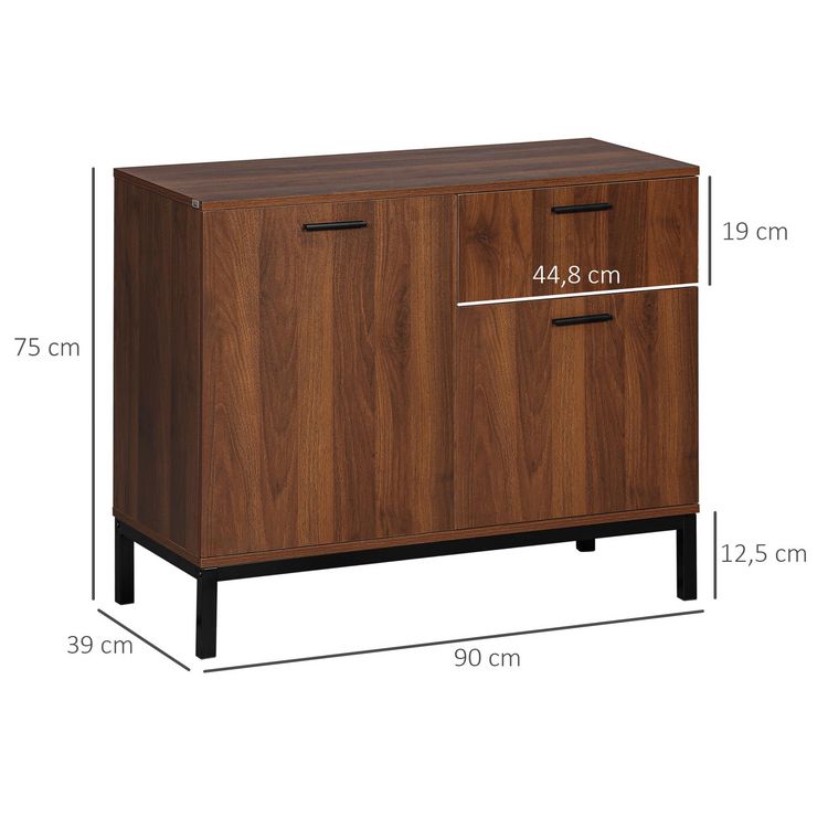 HOMCOM Buffet style classique - 2 portes, tiroir coulissant - piètement acier noir panneaux aspect bois de noyer Acheter ???? HOMCOM Buffet Style Classique - 2 Portes, Tiroir Coulissant - Piètement Acier Noir Panneaux Aspect Bois De Noyer ???? -VIDAXL Shop unnamed file 597
