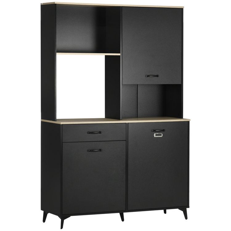 HOMCOM Buffet haut design industriel multi-rangement - 3 portes avec étagère, tiroir, niche, grand plateau - piètement métal noir aspect chêne clair Acheter ???? HOMCOM Buffet Haut Design Industriel Multi-rangement - 3 Portes Avec étagère, Tiroir, Niche, Grand Plateau - Piètement Métal Noir Aspect Chêne Clair ✨ -VIDAXL Shop unnamed file 610