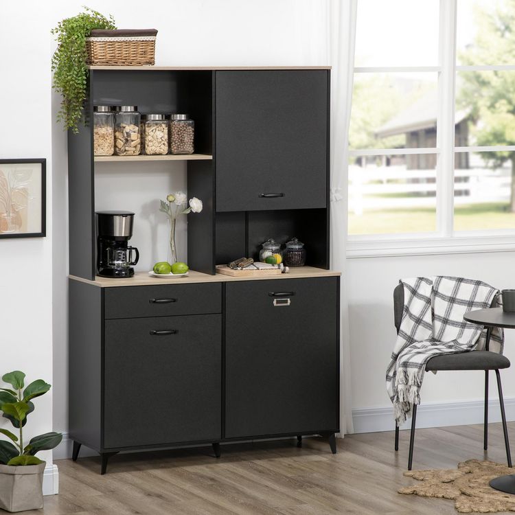 HOMCOM Buffet haut design industriel multi-rangement - 3 portes avec étagère, tiroir, niche, grand plateau - piètement métal noir aspect chêne clair Acheter ???? HOMCOM Buffet Haut Design Industriel Multi-rangement - 3 Portes Avec étagère, Tiroir, Niche, Grand Plateau - Piètement Métal Noir Aspect Chêne Clair ✨ -VIDAXL Shop unnamed file 611