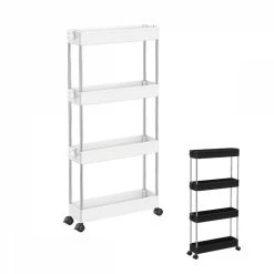 Coupon 💯 LINXOR Desserte, Chariot De Rangement à Roulettes étroit - 4 étagères 🥰 -VIDAXL Shop unnamed file 616