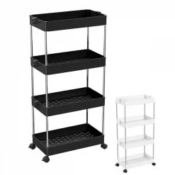 Acheter 🌟 LINXOR Desserte, Chariot De Rangement à Roulettes Large - 4 étagères 😍 -VIDAXL Shop unnamed file 625