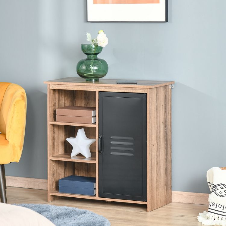 HOMCOM HOMCOM Buffet design industriel - meuble de rangement 3 niches placard - panneaux particules aspect bois veinage porte métal noir De gros ???? HOMCOM HOMCOM Buffet Design Industriel - Meuble De Rangement 3 Niches Placard - Panneaux Particules Aspect Bois Veinage Porte Métal Noir ???? -VIDAXL Shop unnamed file 635