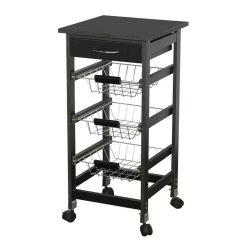 Grosses soldes ???? No Name Desserte 1 Tiroir 3 Paniers Métal Noir ????
