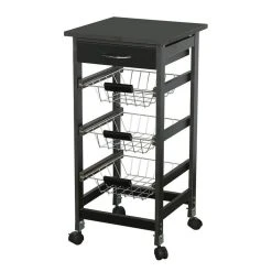 Grosses soldes 😉 No Name Desserte 1 Tiroir 3 Paniers Métal Noir 🔥