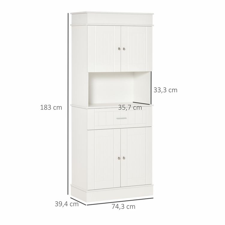 HOMCOM HOMCOM Armoire de cuisine contemporaine multi-rangement 4 portes tiroir coulissant et grand plateau dim. 74L x 39l x 183H cm panneaux particules MDF blanc Meilleure affaire ???? HOMCOM HOMCOM Armoire De Cuisine Contemporaine Multi-rangement 4 Portes Tiroir Coulissant Et Grand Plateau Dim. 74L X 39l X 183H Cm Panneaux Particules MDF Blanc ???? -VIDAXL Shop unnamed file 652