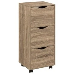 Offres 🥰 ATMOSPHERA Tour 3 Tiroirs Roulettes Naturel 🛒