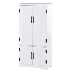 Meilleure affaire ???? HOMCOM Armoire De Cuisine Contemporaine Multi-rangements 2 Placards 3 étagères MDF Panneaux Particules ????