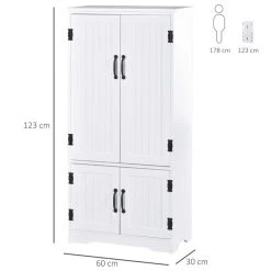 Meilleure affaire 🔥 HOMCOM Armoire De Cuisine Contemporaine Multi-rangements 2 Placards 3 étagères MDF Panneaux Particules 👏 -VIDAXL Shop unnamed file 673
