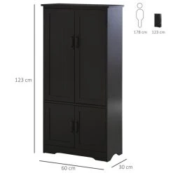 Meilleure affaire 🔥 HOMCOM Armoire De Cuisine Contemporaine Multi-rangements 2 Placards 3 étagères MDF Panneaux Particules 👏 -VIDAXL Shop unnamed file 676