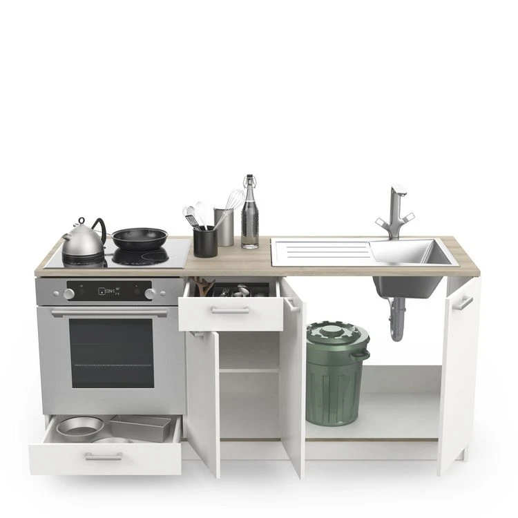 Budget 🎉 Ensemble Meuble De Cuisine Bas 3 Portes + Meuble Haut 2 Portes TIRAMISU 👍 4 Budget 🎉 Ensemble Meuble De Cuisine Bas 3 Portes + Meuble Haut 2 Portes TIRAMISU 👍 – Image 2