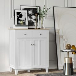 Budget ???? HOMCOM Buffet Multi-rangement 2 Portes Avec étagère 2 Tiroirs Coulissants Panneaux Particules Blanc Aspect Bois Clair ❤️ 2 Budget ???? HOMCOM Buffet Multi-rangement 2 Portes Avec étagère 2 Tiroirs Coulissants Panneaux Particules Blanc Aspect Bois Clair ❤️ -VIDAXL Shop unnamed file 701